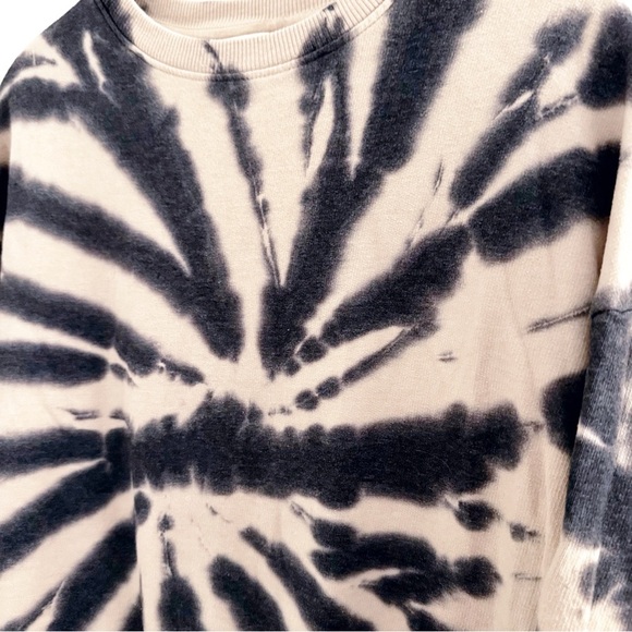 🖤URBAN REBEL Tie-Dye Sweatshirt in Black and Tan Size S - Picture 6 of 6